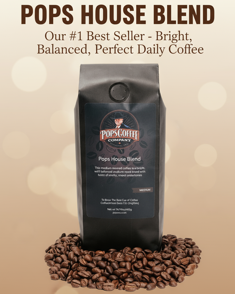 Pops House Blend Coffee - Medium Roast Blend | Pops Coffee Company